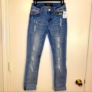 NEW WITH TAGS Indigo Rein Crop Mid Rise Jeans Size 3